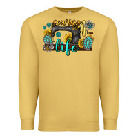 Antique Gold sewing life western Premium Sweatshirt - texasbilliewilder