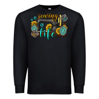 Black sewing life western Premium Sweatshirt - texasbilliewilder