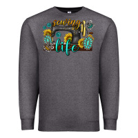 Charcoal Heather sewing life western Premium Sweatshirt - texasbilliewilder
