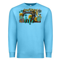 Ocean Blue sewing life western Premium Sweatshirt - texasbilliewilder