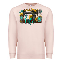 Pale Pink sewing life western Premium Sweatshirt - texasbilliewilder