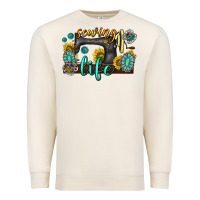 Sandshell sewing life western Premium Sweatshirt - texasbilliewilder