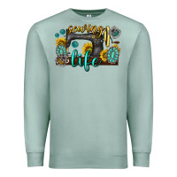 Seafoam sewing life western Premium Sweatshirt - texasbilliewilder