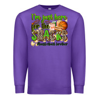 Purple im just here for the snacks basketball brother Premium Sweatshirt - Zillion Design Studio