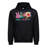 Black peace love art   ado Urban Hoodie - AdoDesignShop