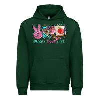 Forest Green peace love art   ado Urban Hoodie - AdoDesignShop