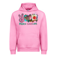 Fuchsia Pink peace love art   ado Urban Hoodie - AdoDesignShop