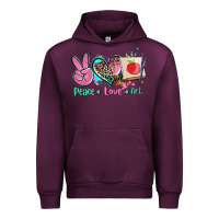 Mauve Wine peace love art   ado Urban Hoodie - AdoDesignShop