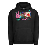 Pigment Black peace love art   ado Urban Hoodie - AdoDesignShop