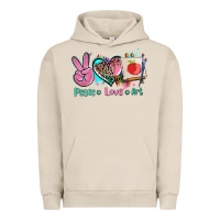 Pigment French Oak peace love art   ado Urban Hoodie - AdoDesignShop