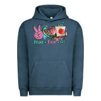 Pigment Midnight Navy peace love art   ado Urban Hoodie - AdoDesignShop