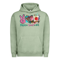 Pigment Oil Green peace love art   ado Urban Hoodie - AdoDesignShop