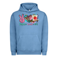 Pigment Pebble Blue peace love art   ado Urban Hoodie - AdoDesignShop
