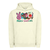 Pigment Pistachio peace love art   ado Urban Hoodie - AdoDesignShop