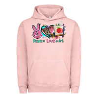 Pigment Salmon peace love art   ado Urban Hoodie - AdoDesignShop