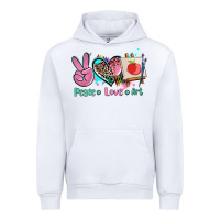 White peace love art   ado Urban Hoodie - AdoDesignShop
