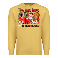 Antique Gold im just here for the snacks basketball sister Premium Sweatshirt - Zillion Design Studio