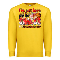 Im Just Here For The Snacks Basketball Sister Premium Sweatshirt | Teevron