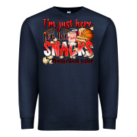 Navy im just here for the snacks basketball sister Premium Sweatshirt - Zillion Design Studio