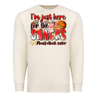 Sandshell im just here for the snacks basketball sister Premium Sweatshirt - Zillion Design Studio