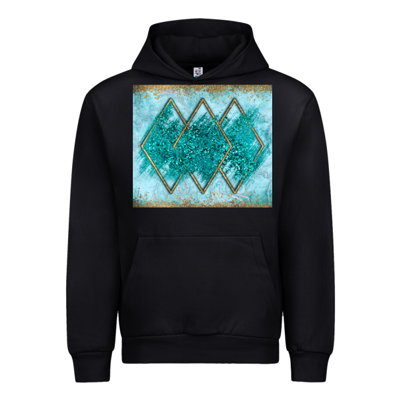 Turquoise Glitter Urban Hoodie by JahusDesignShop | Teevron
