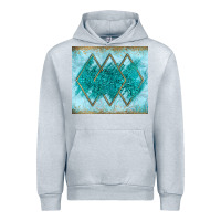 Heather Grey turquoise glitter Urban Hoodie - JahusDesignShop