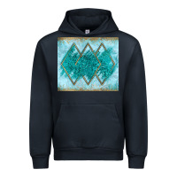 Navy turquoise glitter Urban Hoodie - JahusDesignShop