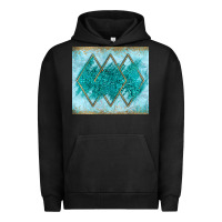Pigment Black turquoise glitter Urban Hoodie - JahusDesignShop