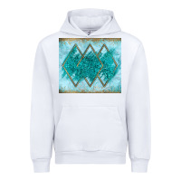 White turquoise glitter Urban Hoodie - JahusDesignShop