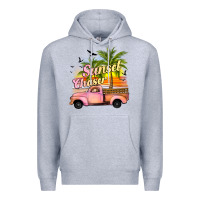 Heather Grey sunset chaser Premium Hoodie - JahusDesignShop