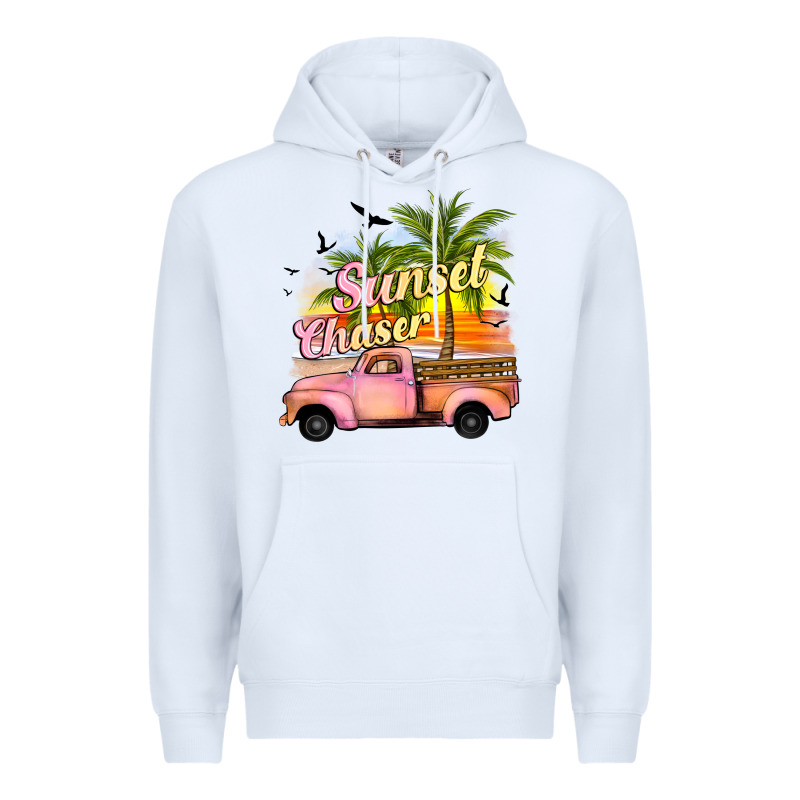 Sunset Chaser Premium Hoodie by JahusDesignShop | Teevron