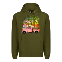 Army Green sunset chaser Premium Hoodie - JahusDesignShop