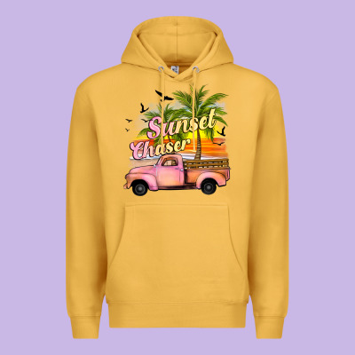 Sunset Chaser Premium Hoodie Designed By Jahusdesignshop