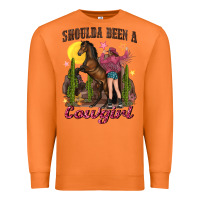 Carrot shoulda been a cowgirl bucking horse Premium Sweatshirt - texasbilliewilder