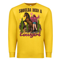 Lemon shoulda been a cowgirl bucking horse Premium Sweatshirt - texasbilliewilder