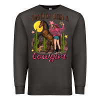 Smoke shoulda been a cowgirl bucking horse Premium Sweatshirt - texasbilliewilder