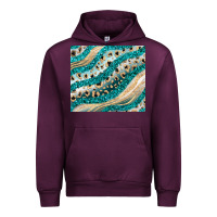Mauve Wine turquoise glitter Urban Hoodie - JahusDesignShop
