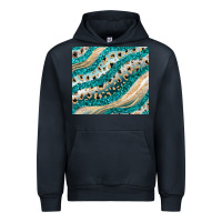 Navy turquoise glitter Urban Hoodie - JahusDesignShop