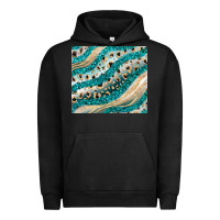 Pigment Black turquoise glitter Urban Hoodie - JahusDesignShop