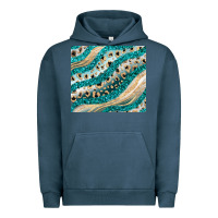Pigment Midnight Navy turquoise glitter Urban Hoodie - JahusDesignShop