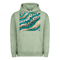 Pigment Oil Green turquoise glitter Urban Hoodie - JahusDesignShop
