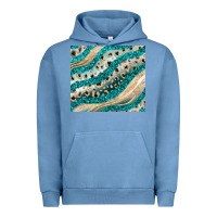 Pigment Pebble Blue turquoise glitter Urban Hoodie - JahusDesignShop