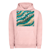 Pigment Salmon turquoise glitter Urban Hoodie - JahusDesignShop