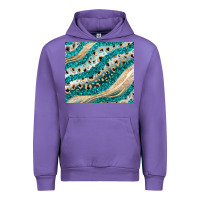 Tulip turquoise glitter Urban Hoodie - JahusDesignShop