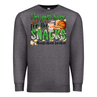 Charcoal Heather i'm just here for the snacks #basketball brother Premium Sweatshirt - Zillion Design Studio