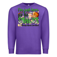 Purple i'm just here for the snacks #basketball brother Premium Sweatshirt - Zillion Design Studio