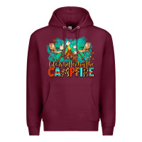 Burgundy life is better by the campfire Premium Hoodie - AdoDesignShop