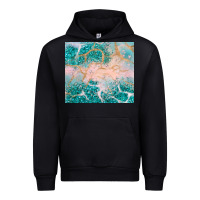 Black turquoise glitter Urban Hoodie - JahusDesignShop