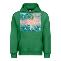 Emerald turquoise glitter Urban Hoodie - JahusDesignShop
