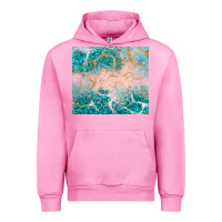 Fuchsia Pink turquoise glitter Urban Hoodie - JahusDesignShop